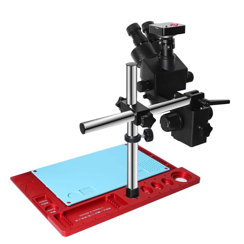 Akcesoria do mikroskopu laboratoryjnego 38 MP H_DMI USB Microscopio aparat cyfrowy 3,5X-90X symulacyjny trójokularowy mikroskop z zoomem stereo do lutowania PCB naprawy biżuterii (mocowanie VGA 0,5X C