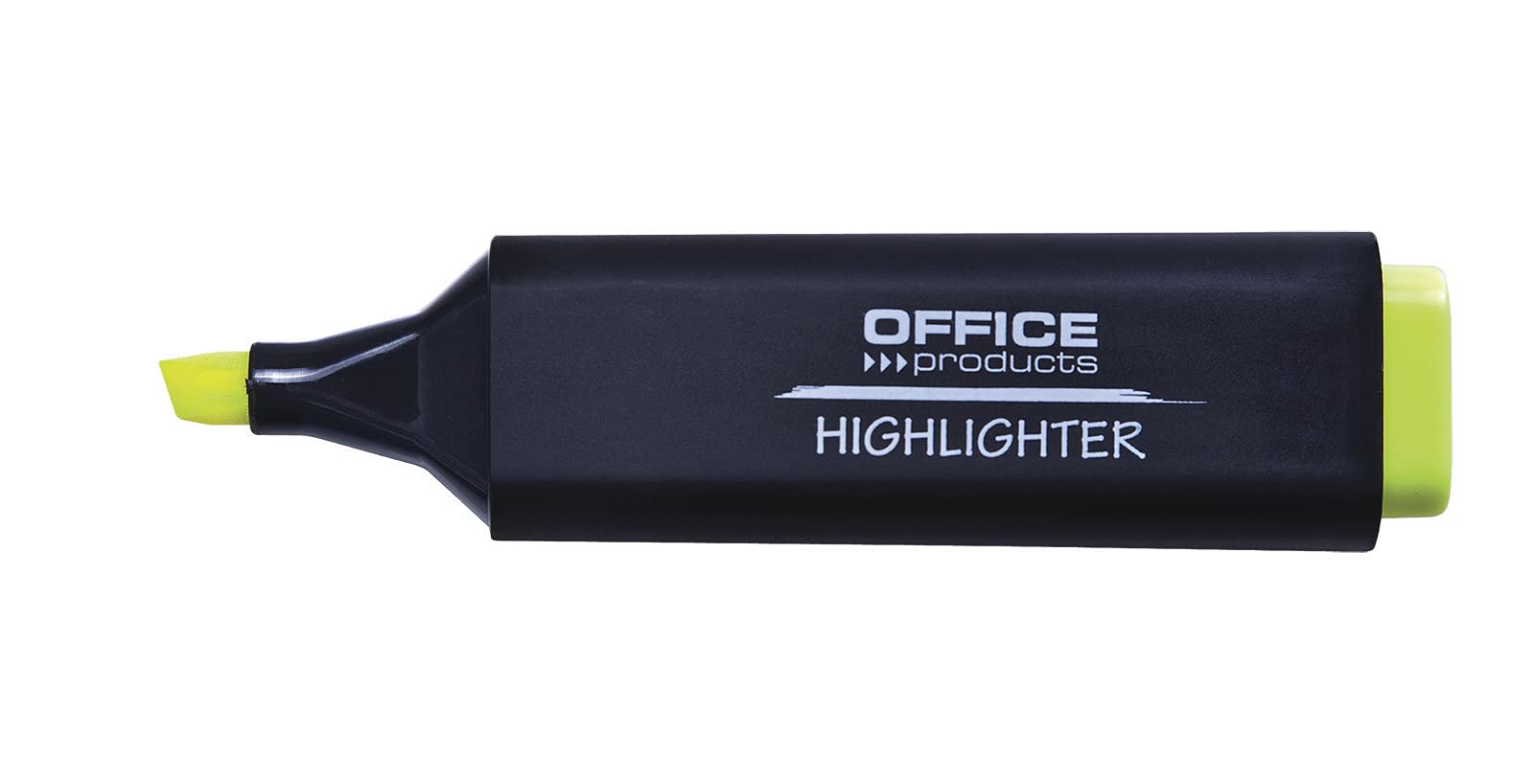 OFFICER PRODUCTS PRODUCTS 17055211-06 świecące markery do tekstów, 10 sztuk, kolor: żółty/rozświetlacz, nietoksyczny atrament, końcówka klinowa, wysoka jakość/grubość kreski 1-5 mm, 17055211-06