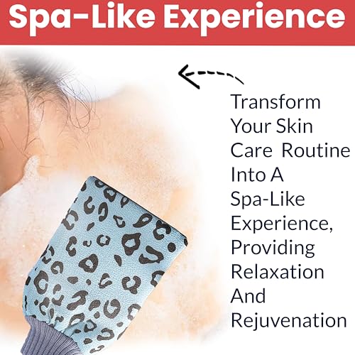 Image of TEMPERIA (1 pcs) Exfoliating Gloves for Dead Skin - Body Scrubber for Bathing, Bath & Shower for Women & Men - Premium, Ergonomic Design Exfoliator Scrub (Random Colors) (MN03)