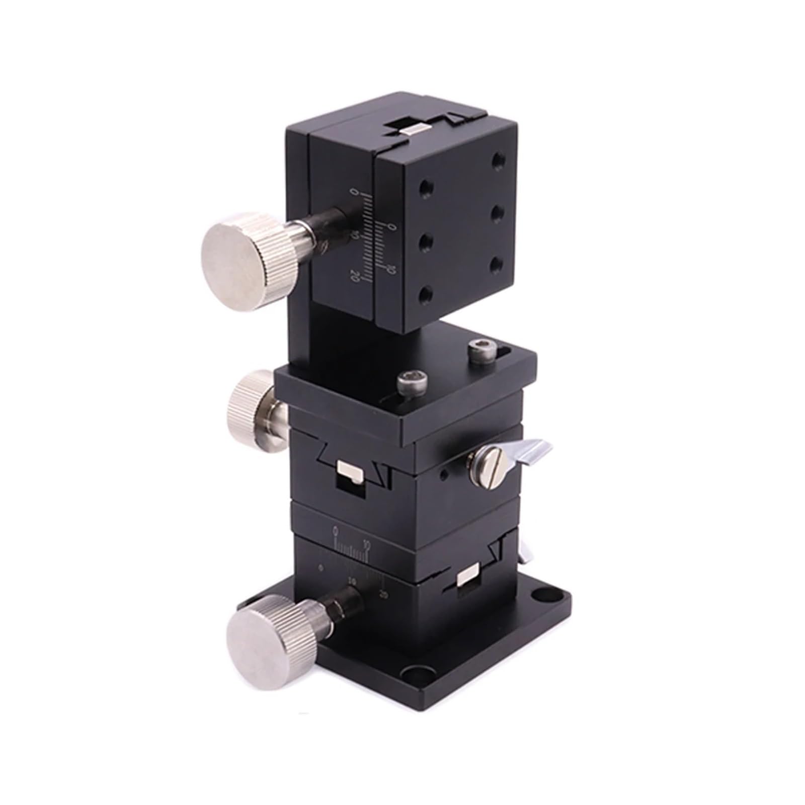 WNVXJGNSO Micrometer Sliding Table XYZ Axis Manual Platform Slide Table Rack and Pinion Displacement Lifting Knob Dovetail Groove Linear Stage LWD4040(LWD4040)