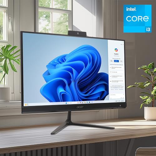 Image of Acer Aspire C24 AIO Desktop | 23.8 inch Full HD IPS 120Hz Display | Intel Core i3-1305U | Intel UHD Graphics | 8GB DDR4 | 256GB PCIe SSD | Wi-Fi 6 | USB Keyboard & Mouse | C24-2YE13U3UNL-UR12