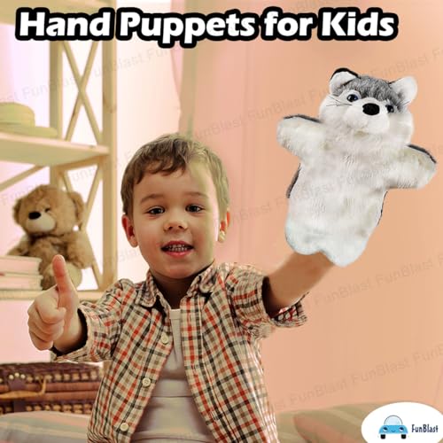Image of FunBlast Plush Hand Puppets for Kids - Animals Hand Puppet Toys, Soft Hand Puppets for Kids, Story Telling Puppet for Kids, Hand Puppet Toy, Fun Play Learning Toys (Fox)