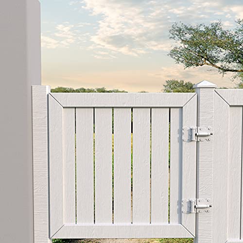 Bordersmover Self-Closing Gate Hinges, Heavy Duty For Vinyl/Wood/Metal Fence, Pack Of 2, With Self-Tapping Screws And Adjuster Tool #TOP5