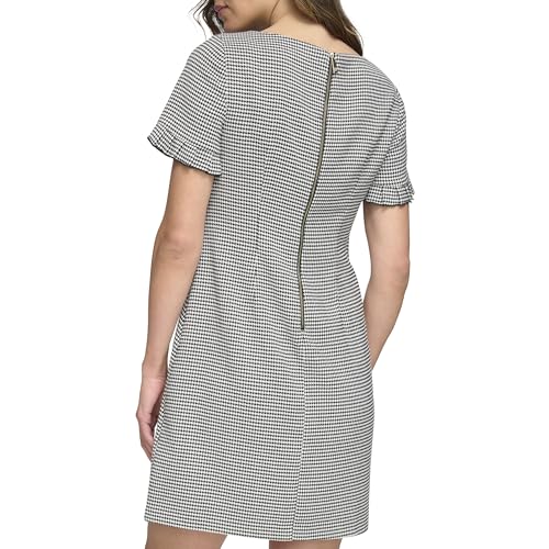 Image of Tommy Hilfiger Women's Tommy Hilfiger Pleated Short Sleeve Scuba Dress