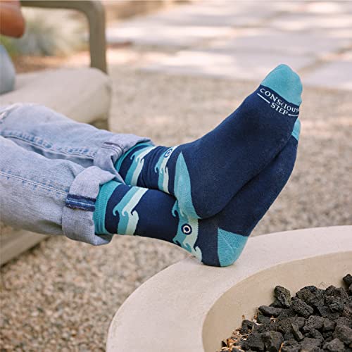 Image of Conscious Step Women's Fair Trade Organic Cotton Crew Socks | 3 Pack | Every Pair Helps Support our Humanitarian Partners