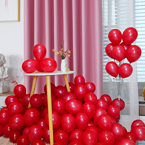 Image of Red Balloons 110Pcs 5 Inch Small Latex Party Balloons, Mini Thick Birthday Balloons for Wedding Baby Shower Decorations.