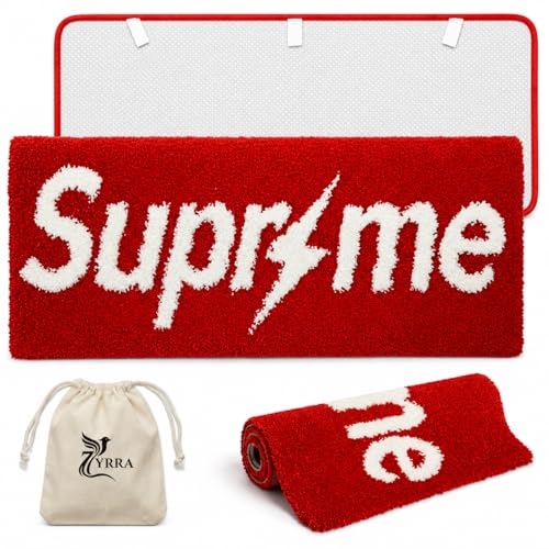zyrra Super Thunder Me Rug for Cool Gaming Room Decor - Fluffy 47x18 Wall Decor for Streetwear & Hypebeast Room Decor - Non Slip & Non Shedding Bedroom Rug