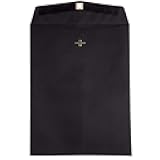 JAM PAPER 10 x 13 Open End Catalog Envelopes with Clasp Closure - Smooth Black - 50/Pack