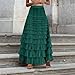 Ladies Fashion Cake Skirt Dress for Summer (Green, XL)