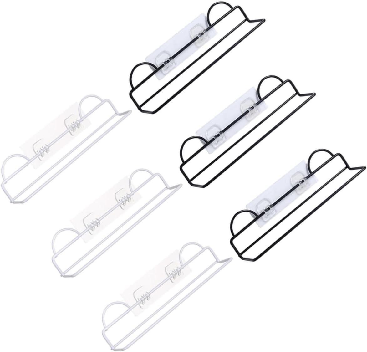 6pcs Slipper Hanging Shelf Punch Shoes Organizer Wall-Mounted Shoes Rack Easy Install