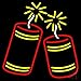 The Sign Store N105-14750 Fire Work Logo Neon Sign44; 24 x 3 x 24 in.