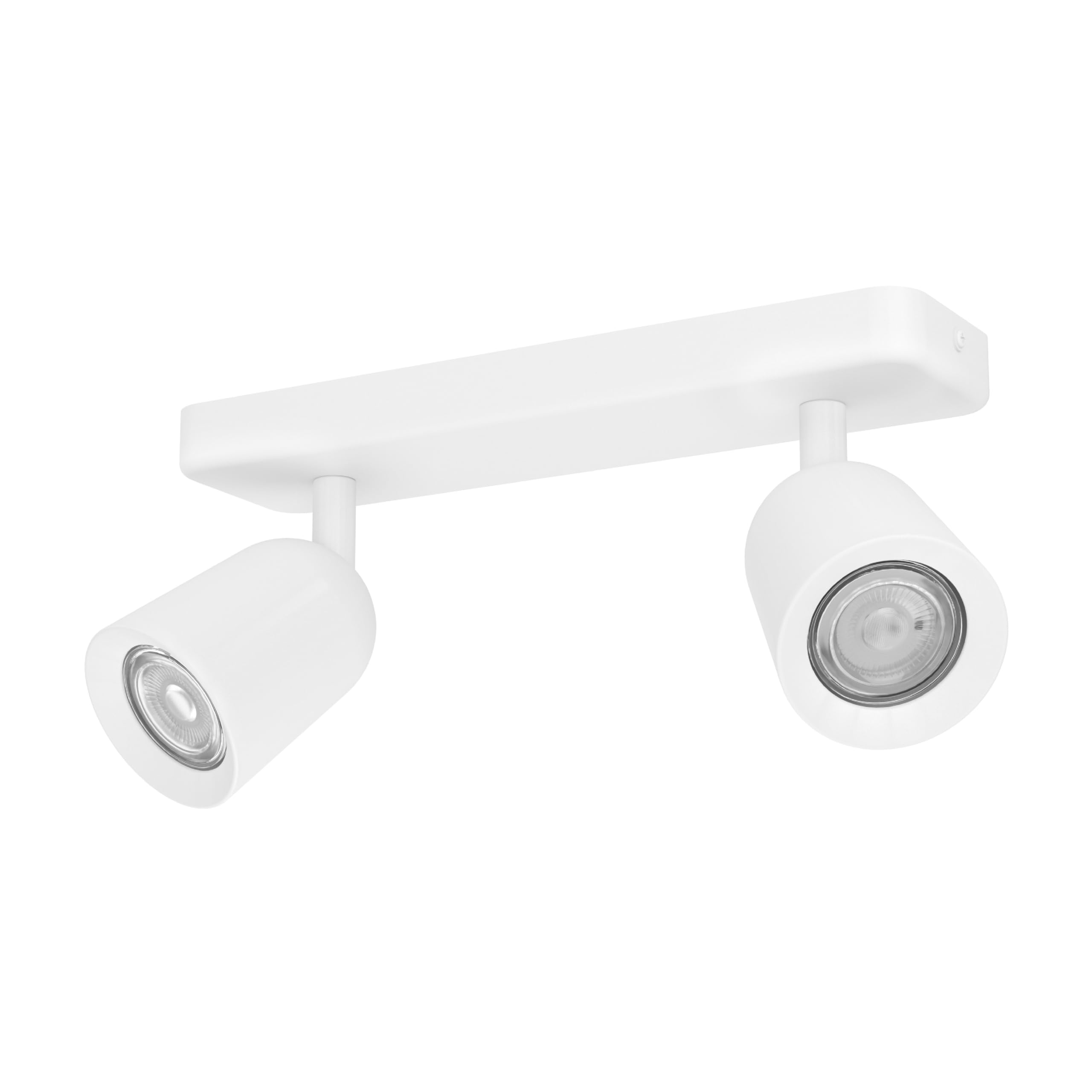 Eglo Spotlight bar Camaldoli, Kitchen Light Fitting with 2 Flexible Spots, Ceiling lamp Living Room Made of White Steel, GU10 Socket