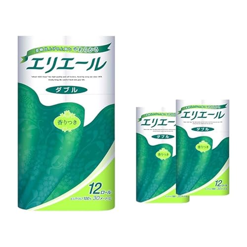 定期便 2ヵ月連続お届け エリエール ハーフサイズ 収納に便利 コンパクト [少量3パック] [アソートQ] トイレットティシュー[ダブル 30m]12R×3パック(計36ロール) トイレットペーパー 紙 防災 常備品 備蓄品