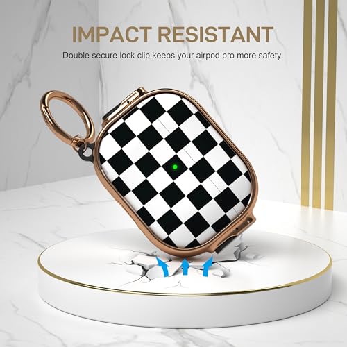Image of Maxjoy for AirPods Pro 2nd /1st Generation Case with Lock, Cute AirPods Pro 2 Case Lock Protective Hard AirPod Pro Cover for Women Men with Keychain Clip for Airpod Pro (2023 /2022 /2019)