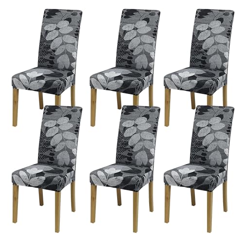 Dining Chair Covers, Dining Room Chair Cover Set of 4 Art Leaf 4