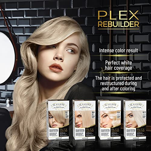 Il Salone Milano Plex Rebuilder Permanent Hair Color- 10.1 Extra Light Ash Blonde Hair Dye - Professional Salon - Premium Quality - Protects And Restructures - Paraffin, Paraben, Ethyl Alcohol Free #TOP2