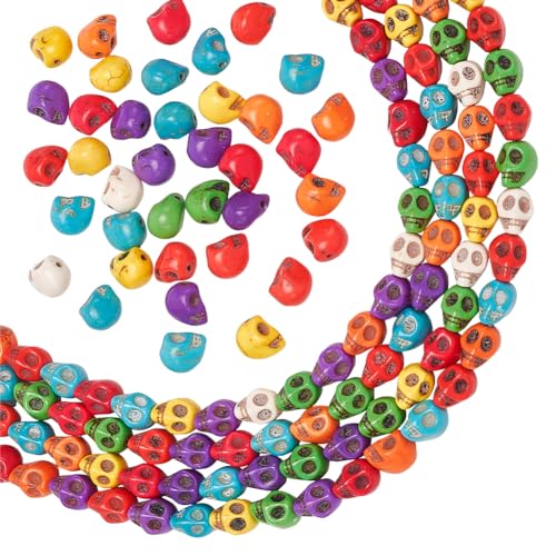 NBEADS 5 Filo Circa 210 Pz di Perline con Teschio