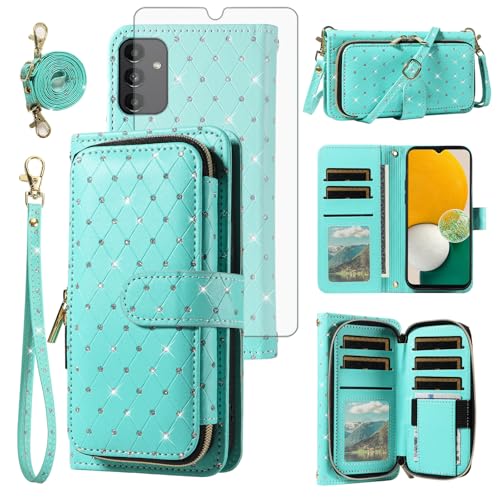 Coque Samsung Galaxy A13 5G Asuwish antichoc vert avec béquille intégrée