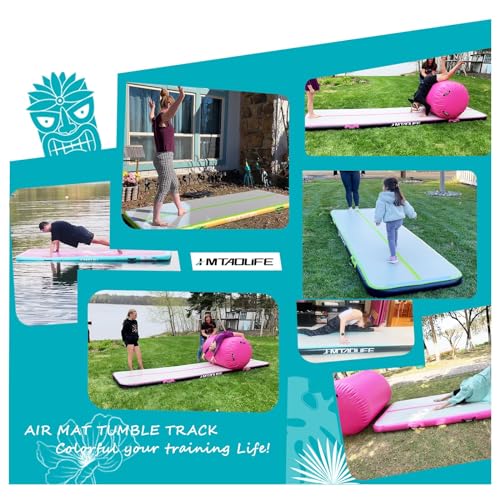 Gymnastics Air Roller Air Barrel, Inflable para Entrenamiento de Yoga y Gimnasia Color Rosa miniatura 7