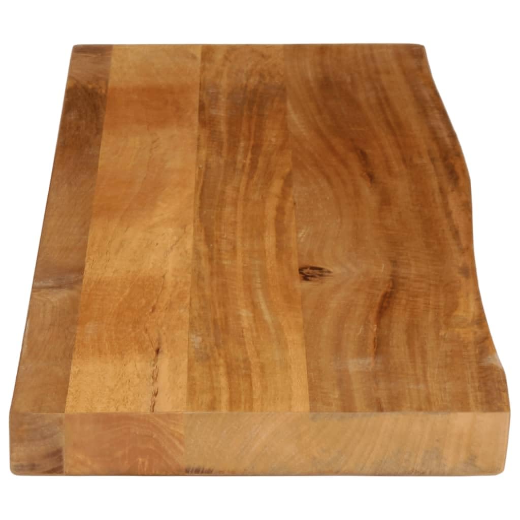 vidaXL Piano Tavolo Bordi Vivi 120x40x2,5 cm Legno Massello di Mango