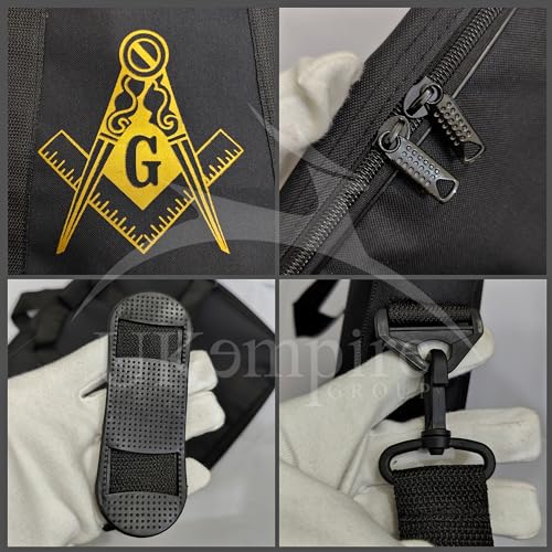 Masonic Apron Carrying Case Master Mason MM/WM Size, Gold Square and Compass (Printed) | Freemason Bags & Cases3