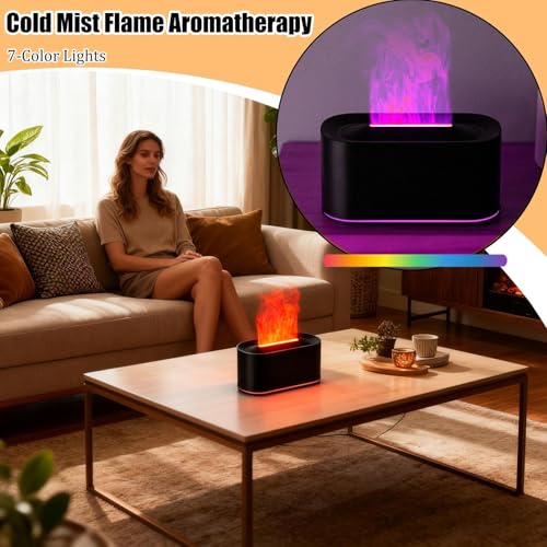 Diffuseur d'huile de flamme anti-odeurs : brume fraîche d'aromathérapie - 3