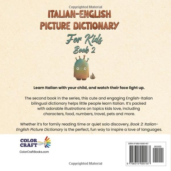Italian-English Picture Dictionary: Illustrated Bilingual Book For Kids to Learn Italian Quickly and Easily: A Bilingual Visual Guide For Children (Kids' Language Learning Books) - Image 2