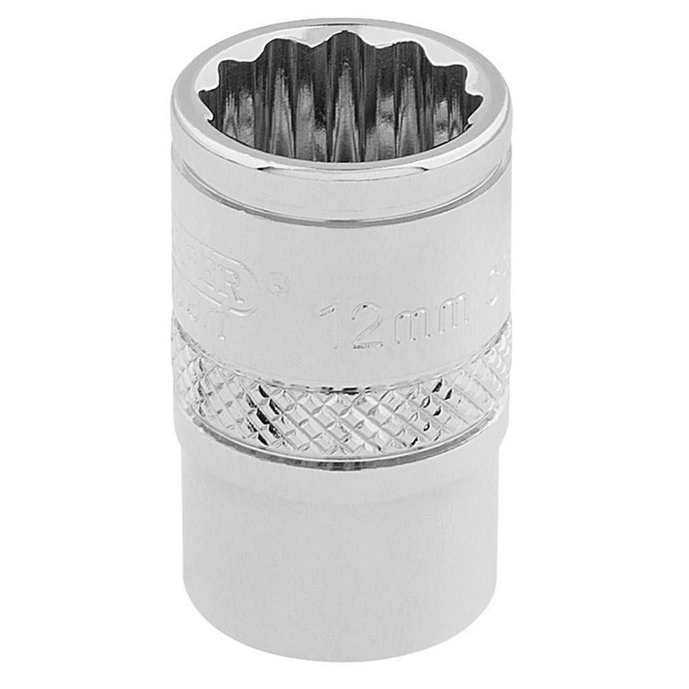 Draper Expert Hi-Torq 12 Point Socket, 3/8" Sq. Dr., 12Mm