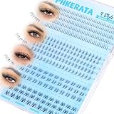 PHKERATA 4 Style Bottom Lashes Natural Bottom Lash CLusters Lower Manga Eyelash Clusters 372pcs Anime Fairy Individual Lashes Bottoms DIY Eyelash Extensions, 5-7mm