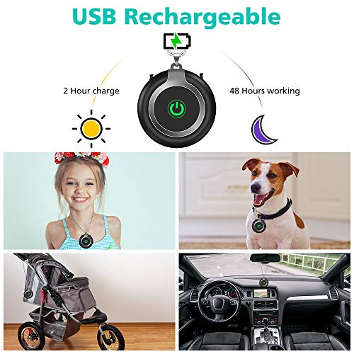 Ovicisk Necklace Air Purifier, Personal Air Purifier, Usb Rechargeable Travel Size Air Purifier, Portable Wearable Air Purifier For Home, Kids, Adults, Office, Smell-Black #TOP4