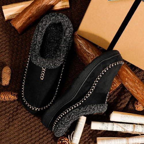 Image of Zigzagger Men's Slip On Moccasin Slippers Indoor Outdoor