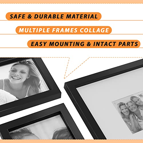 Jerry & Maggie - Photo Frame | Plaque College Frame - Black Wall Decoration Combination - Black Pvc Picture Frame Selfie Gallery Collage With Full Size Hanging Template & Wall Mounting Design #TOP6