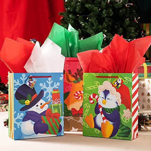 Joyin 180 Sheets 20" X 20" Christmas Tissue Paper Assortment (Red, Green & White); 60 Sheets Per Color Easy And Fast Gift Wrapping Accessory For Christmas Gifts And Wine Bottles #TOP6