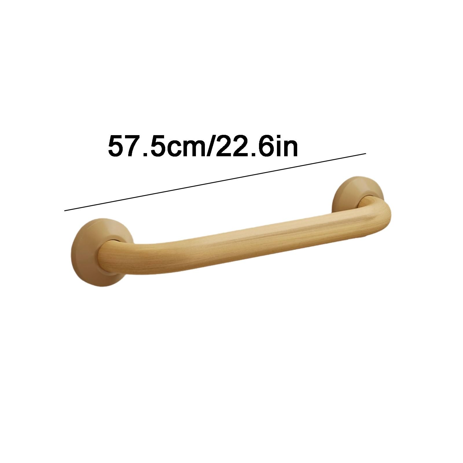 Haltegriffe aus Kunstharz for Badezimmer, barrierefreie Toiletten- und Duschgriffe, Bohrinstallation erforderlich, geeignet for Senioren(Blanc,Medium)