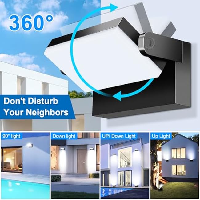 LEDMO LED Flood Lights 60W Wall Pack 5000K