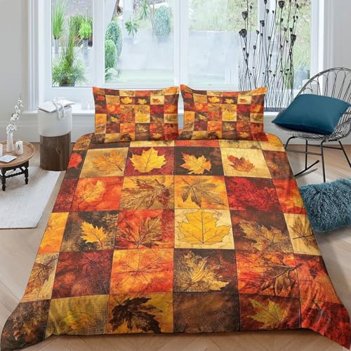 Parure de lit d'automne housse de couette 260x220 cm en microfibre hypoallergique pour amoureux - 4