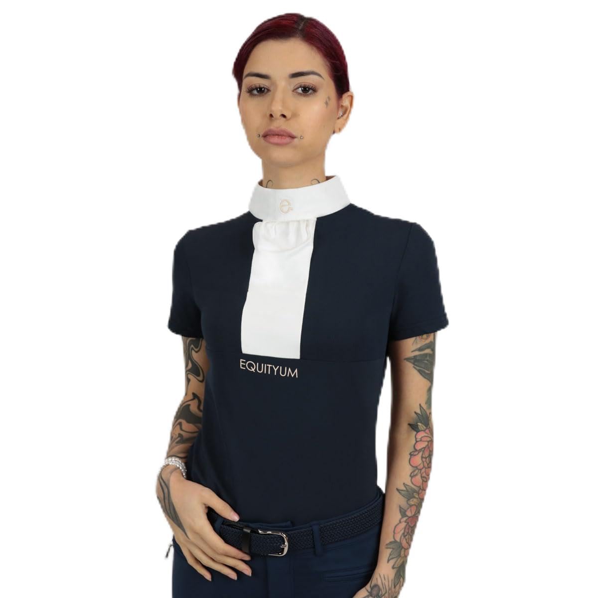 Camiseta Concurso Mujer ADA, ajuste ajustado, ligero y cómodo, ideal para montar a caballo, turquesa, XS