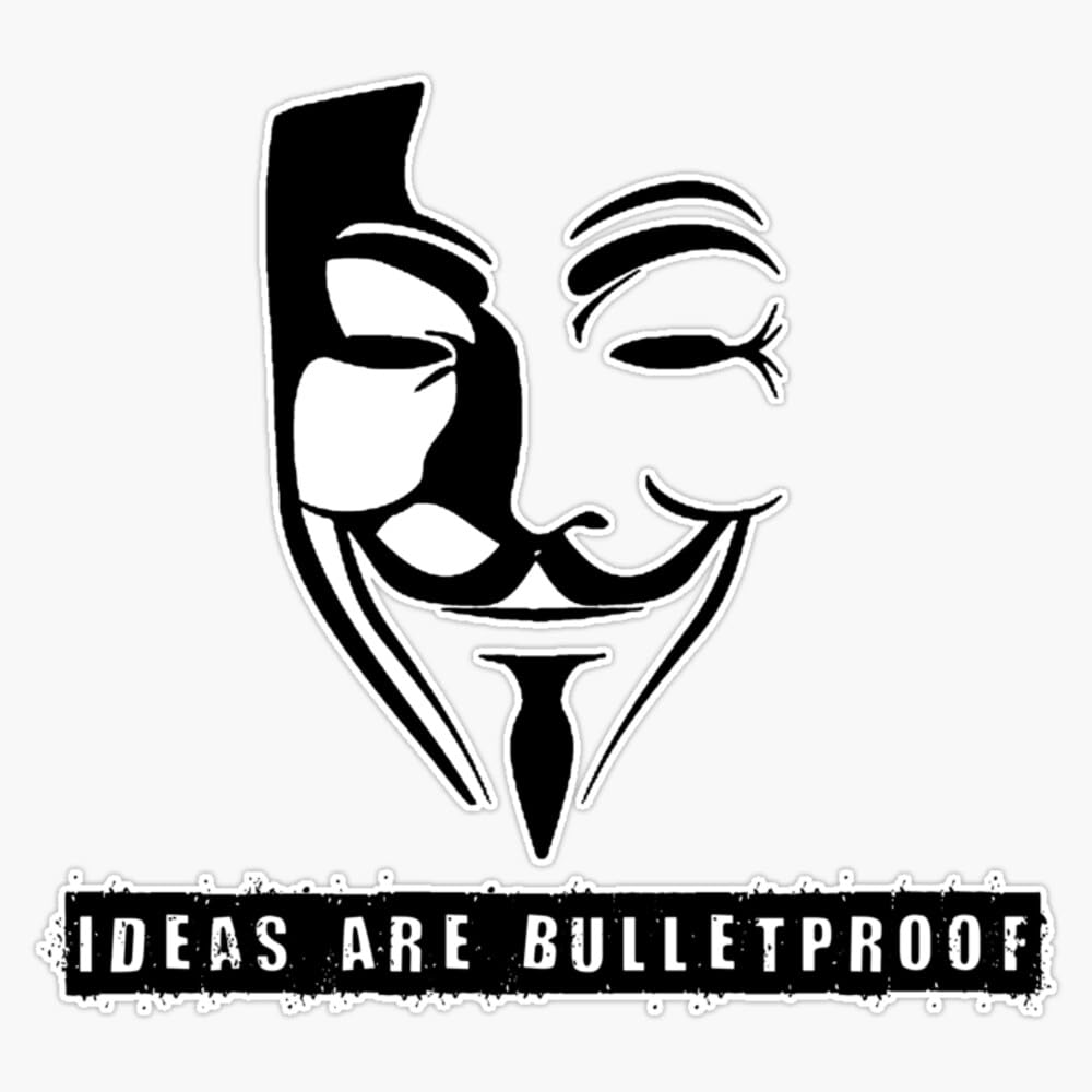 Leyland Designs V for Vendetta Bumper Sticker Window Water Bottle Decal 5""