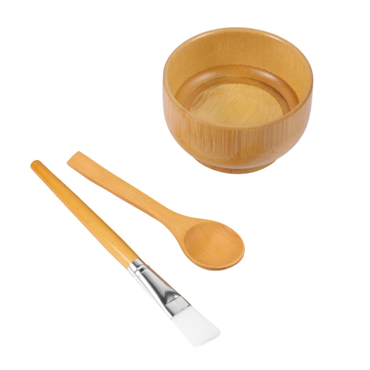 HONMEET Diy Face Mask Mixing Bowl in Bamboo Suit Travel-friendly Beauty Tool Kit Brush