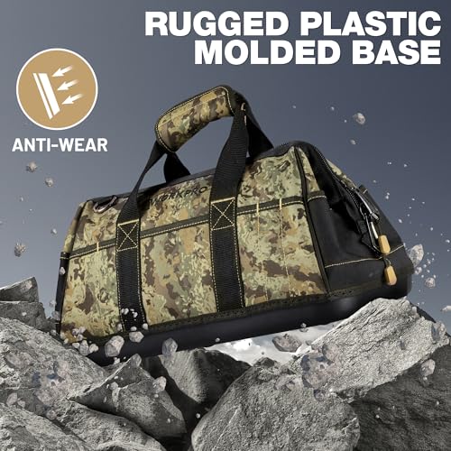 Image of WORKPRO 16-Inch Wide Mouth Tool Bag with Water-Proof Molded Base