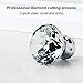 NVTED Cabinet Knobs Drawer Pulls, Diamond Shape Crystal Glass Drawer Cabinet Pull Knob Handle Kitchen Door Wardrobe Hardware (10)