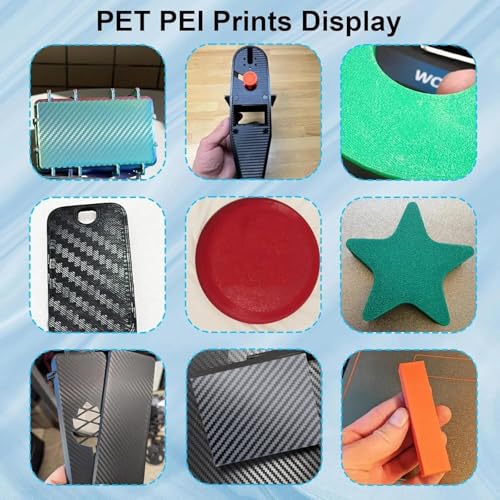 Image of Flexible PET PEI Build Plate for Bambu Lab A1 Mini, Double Sided Carbon Fiber PET+Textured PEI Spring Steel Sheet 184x184mm for Bambu A1 Mini 3D Printers