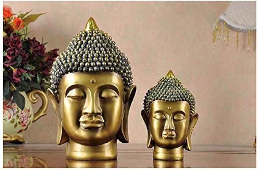 Amazon.com: JJ Gifts Buddha Head Statue Set Small and Large Sizes