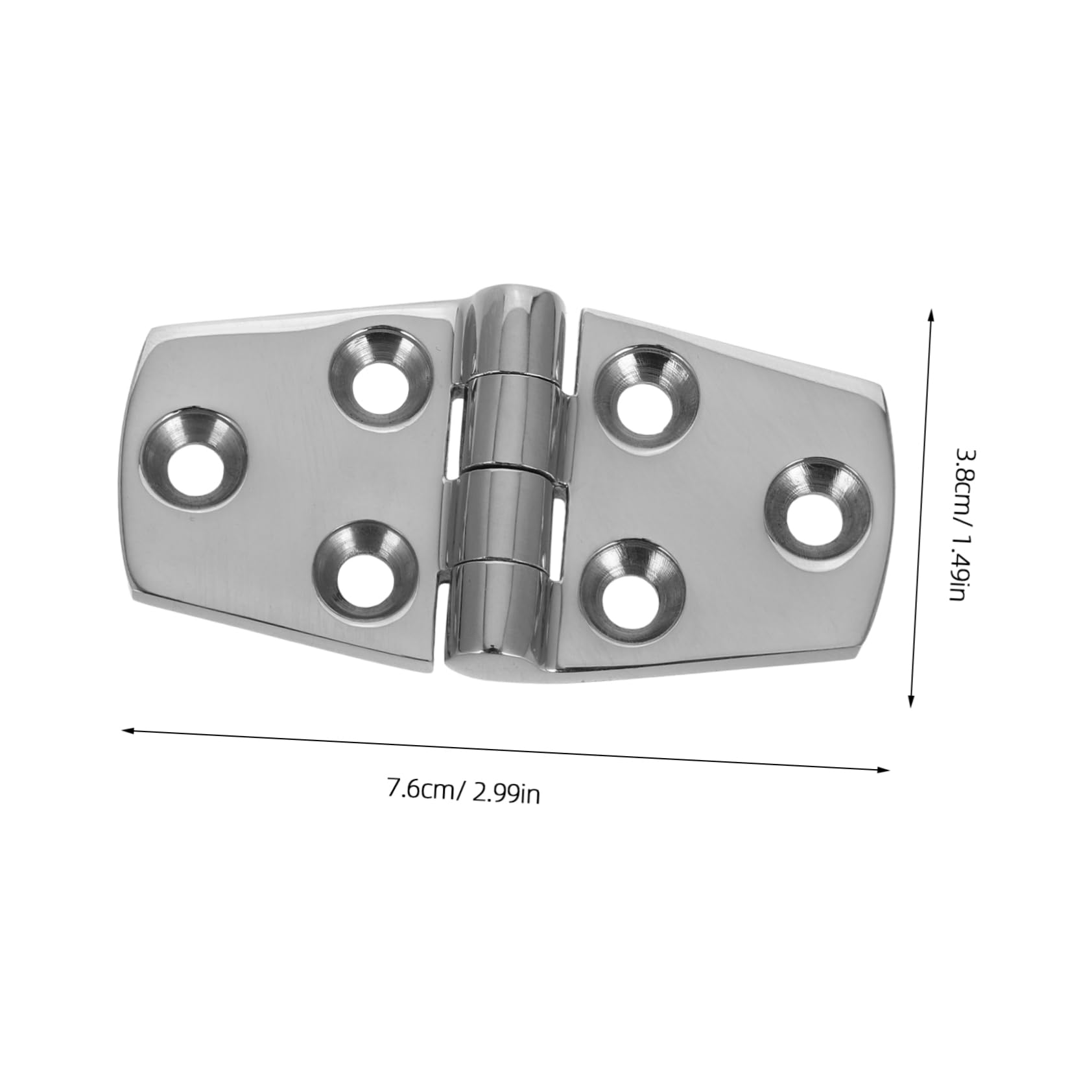 balacoo 2pcs Marine Grade Stainless Steel Hinges Heavy Duty Folding Hinges for Boat Deck Hardware