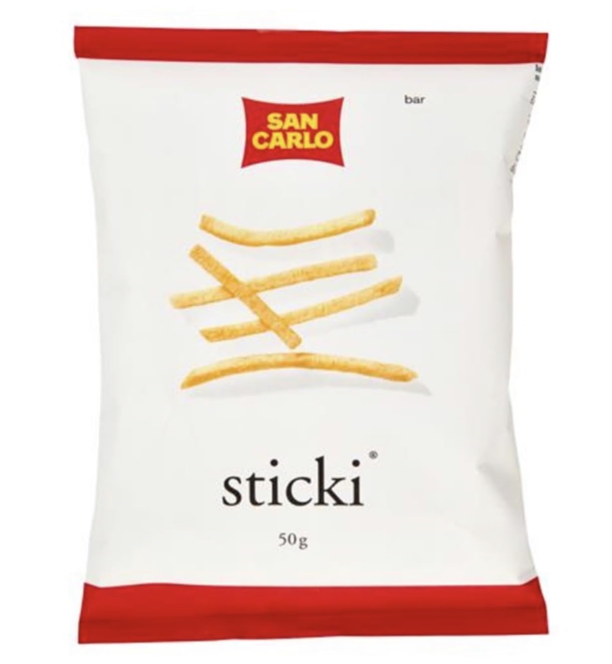 24 BUSTE DI PATATINE SAN CARLO STICKI DA 50 GR GUSTO CLASSICA