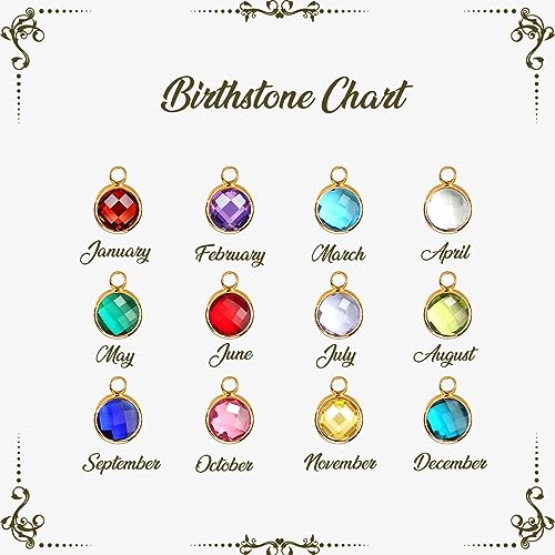 Custom Birthstone Name Necklace for Women Nameplate Customized Jewelry Gold Plated Personalized Birthstone Pendant Necklaces Birthday Gift2