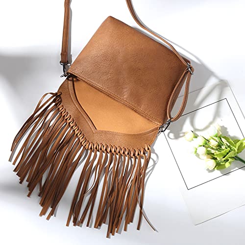 Vintage Fringe Purse Fringe Hobo Bags for Women Vegan Leather Tassel Hippie Crossbody Bag3
