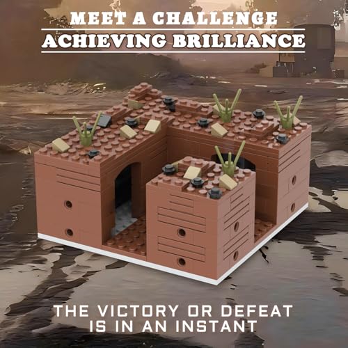 Image of WW2 Weapons Depot Military Building Block Set (252 Pieces) Build Different Combat Military Buildings