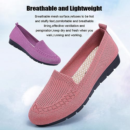 Domary Mocassins sapatos femininos deslizamento em sapatos de caminhada elegante casual confortável