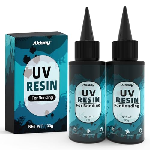 100g UV Resin for Bonding, Akisey UV Glue for Repairing Glass, Plastic, Resin...